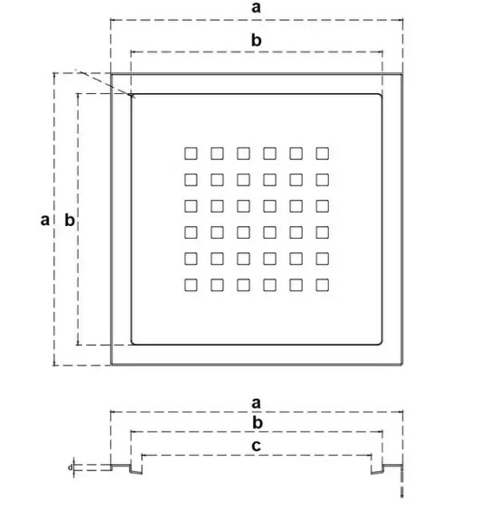 KRATKA ŚCIEKOWA SREBRNA STOCKHOLM LUX 200MM TEBO - obrazek 3